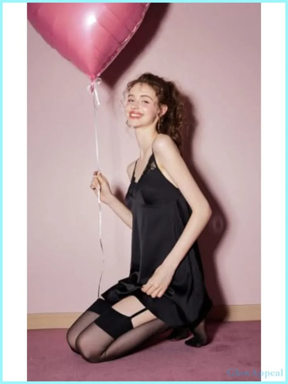 Silky Satin Nightgown Adjustable Spaghetti Strap V-Neck Sleeveless Dress